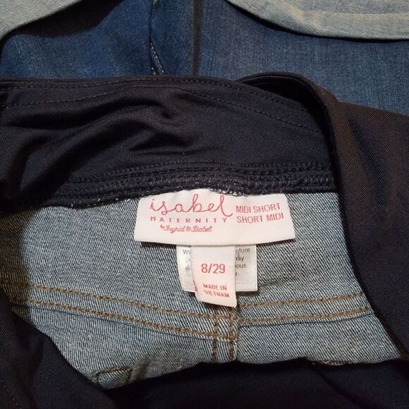 Maternity Blue Jean Shorts - Picture 7 of 7